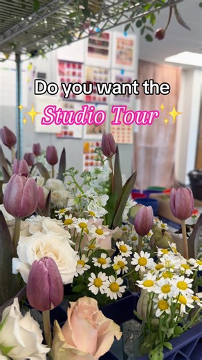 A behind the scenes look at our studio, where we turn blooms into magic 💐 #studiotour #floralstudio #florist #floraldesign