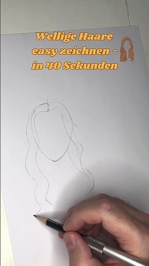 How to easily draw wavy hair #learntodraw