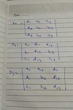 Cramers matrix rule
