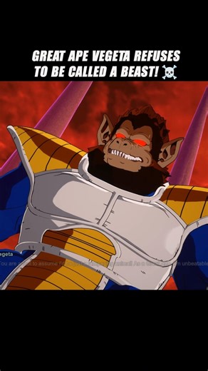 Great Ape Vegeta Refuses to Be Called a Beast 🤯 #crashout #greatape #sparkingzero #dragonballz #dbz