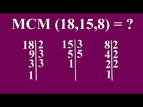 Calcular el mínimo común múltiplo (m.c.m.) de 3 números
