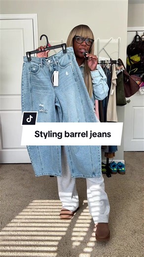 Picked up these barrel jeans from @Walmart let’s style them Outfit details 👇🏾 Jacket: @SHEIN (small) Bodysuit: Walmart (medium) Jeans: Walmart (8) Purse: Walmart Boots: @Ross Dress for Less (size up)