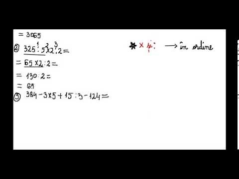 Ordinea efectuarii operatiilor - Matematică clasa a IV-a