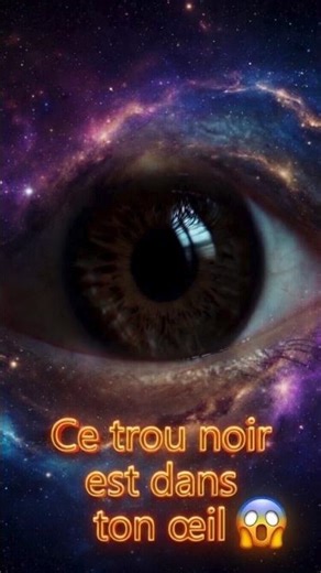 This black hole is in our eye 😱 #blackhole #science #eye #molecule #pupil