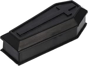 Coffin Decor Halloween Coffin Prop Plastic Fake Funeral Coffin Scary Halloween Decor Prank Prop