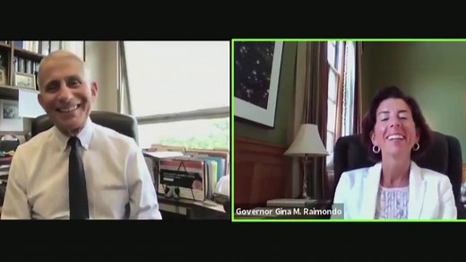 Dr. Anthony Fauci demonstrates how people can be comfortable wearing masks while maintaining social distancing outside their homes | Reuters