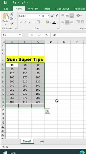 Auto SUM In Excel Easy Tips #microsoftoffice #excel #exceltips #exceltricks #computereducation