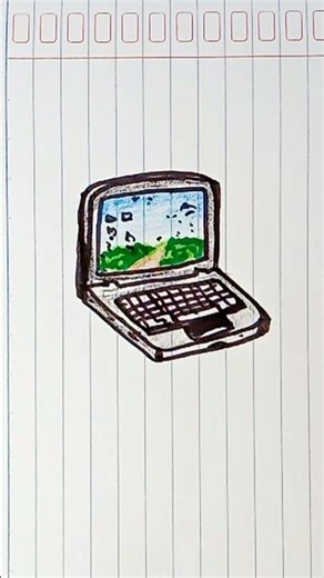 Drawing a laptop #drawing