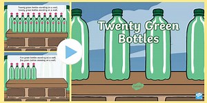 Twenty Green Bottles PowerPoint - Counting to 20 Song