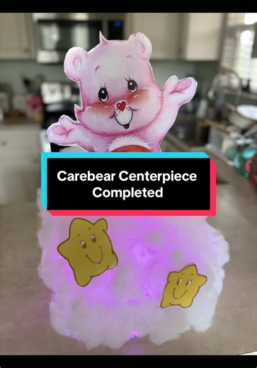 Completed Carebear Centerpiece for Fun Parties