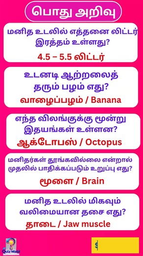 GK Question | பொது அறிவு | Tamil GK Quiz #shorts #tamilgk #tnpsc #gkquiz #gkquestions #gk #gkshorts