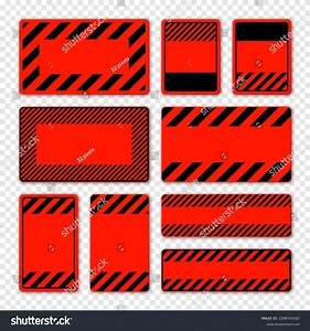 Various Blank Red Warning Signs Diagonal Stock Vector (Royalty Free) 2299743187 | Shutterstock