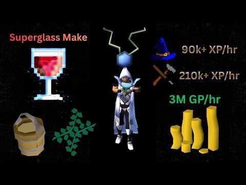 OSRS 5-tick Superglass Make 300k+ Combined XP/hr & 3m GP/hr