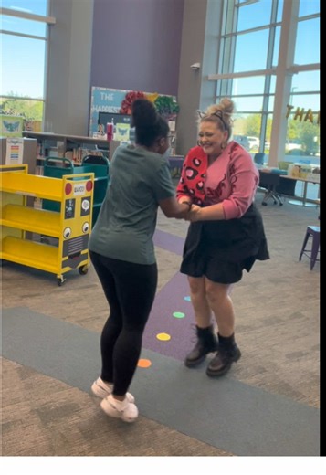 When your librarian is actually on campus- it’s a dream! Sharing schools is so hard. Real, true connections with both campuses are so important. Thankful I have two very supportive schools. #thehappiestlibraryonearth #worklife #librarian #librariansoftiktok #elementaryschool
