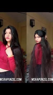 MsRapunzel | Indian Rapunzel models her silky long hair in a beautiful top