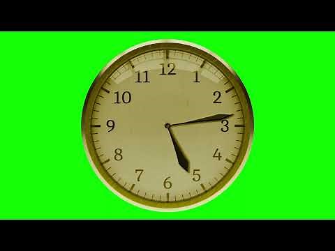 12 Hours Time Lapse 4K Golden Wall Clock Green Screen Background | 4K | FREE TO USE