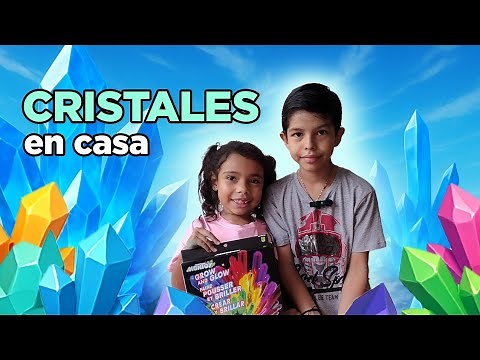 🔬¡Haz CRISTALES en CASA! EXPERIMENTO Divertido para NIÑOS Paso a Paso.
