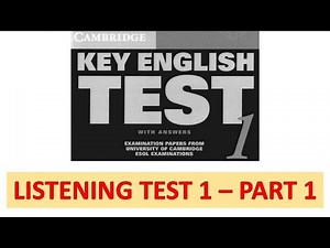 Cambridge KET 1 - Listening Test 1 Part 1 - with transcript