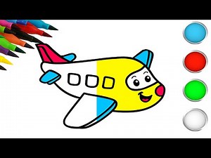 How to Draw a Cute Airplane ✈️ | Easy Drawing for Kids 🎨