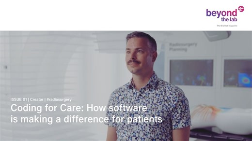 12 reactions | Radiosurgery requires the utmost precision at every step of treatment. So how do we ensure that our software meets the unique challenges of radiosurgery? For our first issue of our new storytelling platform, Beyond the Lab, we interviewed Brainlab R&D Director Cornelis Kamerling to share the answer to just that question. Watch the full interview here: https://bit.ly/3KixxWm #BeyondTheLab #Radiosurgery #Oncology #Cancer | Brainlab | Facebook