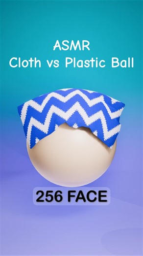 3D Cloth Simulation - Big Plastic Ball vs Cloth 💥- Satisfying ASMR Animation ✨