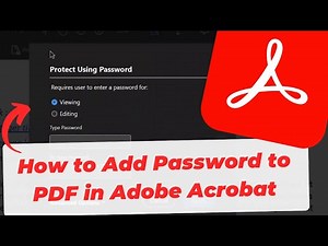 How to Add Password to PDF in Adobe Acrobat
