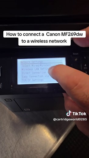 Cómo conectar la Canon MF269DW a la red inalámbrica