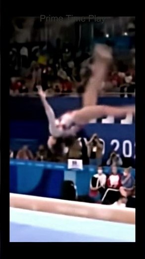 That flip on the beam was INSANE 🤯 #gymnastics #olympics