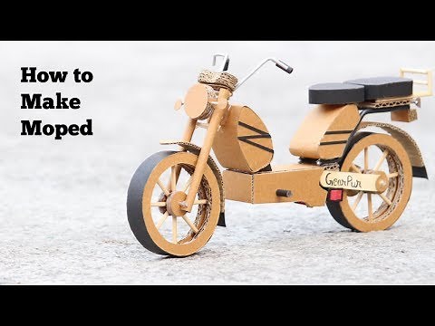 How To Make Moped From Cardboard || DIY || Very Simple
