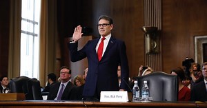 Rick Perry Brings Up His "Oops" Moment in Front of Senators