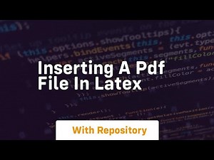 inserting a pdf file in latex