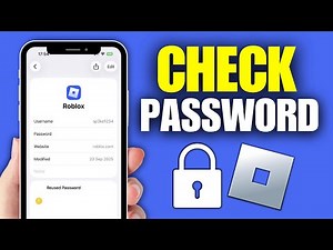 How To Check Password On Roblox Account