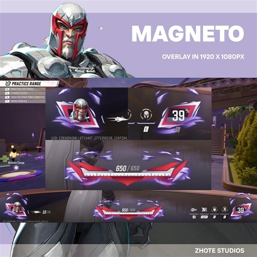 Animated Magneto Overlay | Marvel Rivals Overlay Inspired | Streamer Graphics | Marvel Rivals Hud Overlay | Vtuber Assets | Obs - Etsy