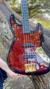 The Eucalyptus Bass is now available for order on our website! Crafted with stunning exotic wood grain straight from Australia and accented with elegant gold hardware, it’s a true showstopper. Just be sure to keep it away from koalas! #EucalyptusBass #CustomBass #ExoticWoodGrain #AustralianWood #BassGuitar #GoldHardware #CustomGuitars #BassPlayer #GuitarLovers #MusicGear #BassistsUnite #HandcraftedInstruments #InstrumentArtistry #LuthierCraft #UniqueInstruments #BassLife | Gepettos Guild