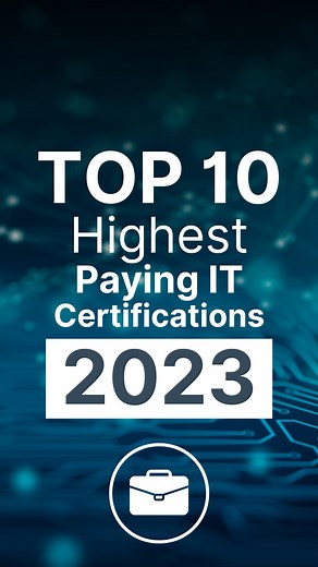 Top 10 Highest Paying IT Certifications 2023! ⭐ Investing in these certifications can be beneficial for professionals as they offer a great way to enhance their knowledge and gain a competitive edge in the job market. Take the time to research IT certifications available for 2023 and determine which ones align with your career goals. You can also consult job boards, career websites, and IT industry forums to gather insights into the certifications that employers value most in 2023. To Know more 