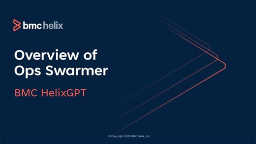Overview of Ops Swarmer in BMC Helix Service Management | Erick CK Lim