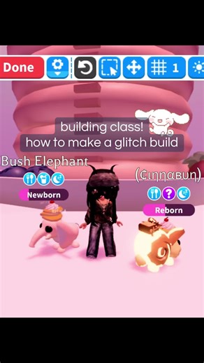 glitch build tut! should I do moreee? #adoptmeroblox #bushelephant #viral #upcomingadoptmeinflunfer