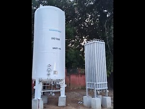 10 kL Cryogenic Liquid Medical Oxygen Vertical Storage Tank Male Hospital-Farrukhabad UP
