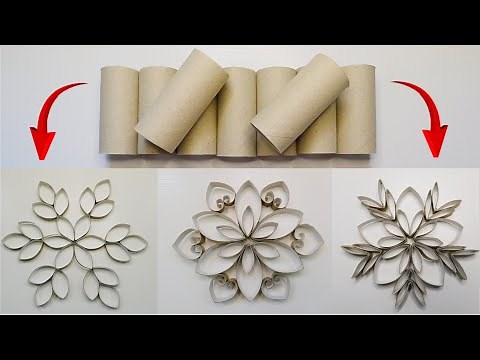 3 Star Ideas Made from Toilet Paper Rolls ⭐️ Paper Decor DIY Easy 💫 Christmas and Winter Crafts