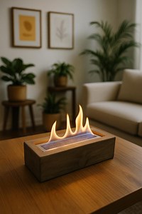 Cheminée de table intérieure, bol à feu à l'éthanol sans fumée, cheminée de table en béton moderne, cadeau déco minimaliste - Etsy France