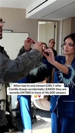 Camilla LEAKS Secretly Dating N3on Live! 😳❤️ #N3on #CamillaAraujo #StreamFail #Shorts