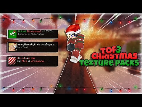 TOP 3 MINECRAFT CHRISTMAS TEXTURE PACKS! (FPS BOOST) (1.7/1.8)