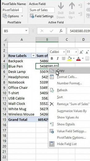 The Right Way to Format Numbers in Excel Pivot Tables