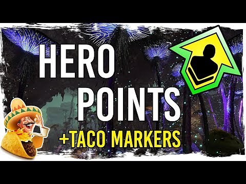Guild Wars 2 - Tangled Depths Hero Points with TacO Markers