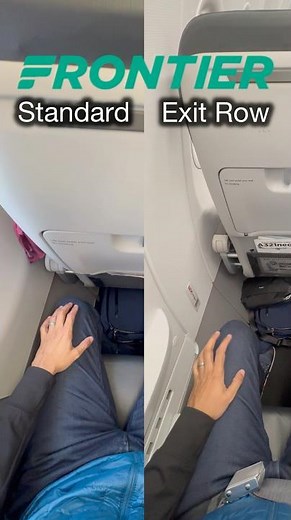 STANDARD ECONOMY VS EXIT ROW SEAT COMPARISON ON FRONTIER AIRLINES A321 NEO #travel ​#comparison