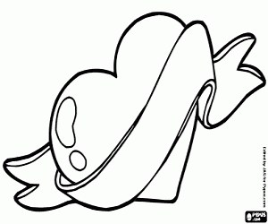 Corazón de San Valentín para colorear, pintar e imprimir