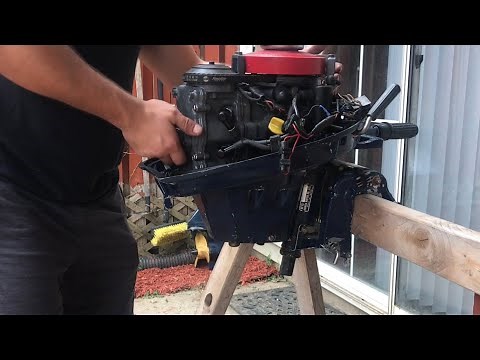Honda 7.5 hp outboard powerhead removal