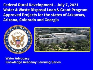Rural Development 2021 Approved Federal Water Loans & Grants - Arkansas, Arizona, Colorado, Georgia