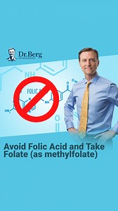 Dr. Berg on Instagram: "Avoid Folic Acid and Take Folate (as methylfolate) Be sure you’re getting enough folate (B9) to avoid a vitamin B9 deficiency. SUBSCRIBE TO DR. BERG'S YOUTUBE CHANNEL https://bit.ly/DrBerg-YT-Channel TAKE DR. BERG'S ADVANCED EVALUATION QUIZ https://bit.ly/DrBerg-Evaluation TELL DR. BERG WHAT TOPIC YOU ARE INTERESTED IN https://bit.ly/DrBerg-Quick-Survey Dr. Berg's Keto and IF Membership https://bit.ly/DrBerg-keto-MS Dr. Berg's Shop https://bit.ly/DrBerg-Shop Send a Messag