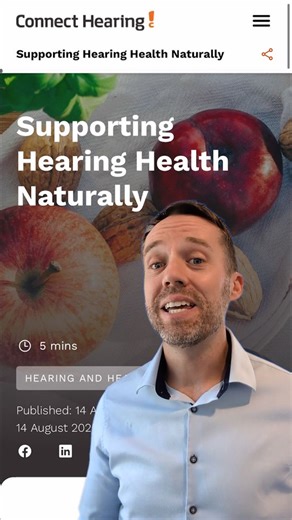 Our brilliant audiologist Sam is back to share practical tips and fresh advice on protecting your hearing health, naturally.  ✅ What helps: a balanced diet, regular activity and protecting your ears from loud noise.  What doesn’t: miracle pills, ear candling, cotton buds, deep-cleaning and exposing your ears to intense noise. #HearingHealth #HealthyHabits | Connect Hearing | Facebook